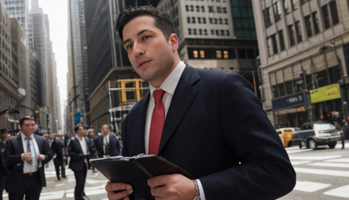 Ein Broker in New York Wallstreet